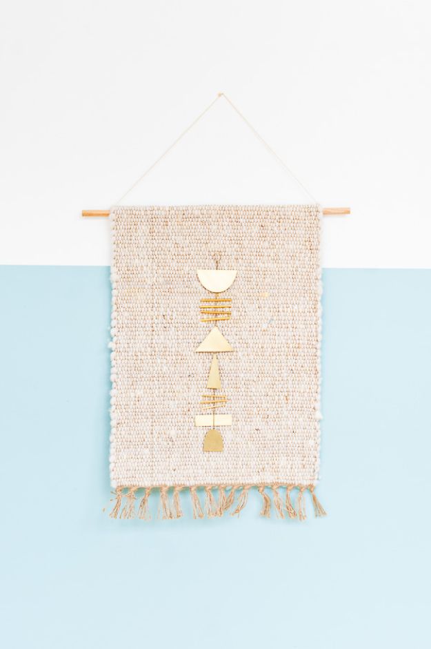 DIY Wall Hangings - 5-Minute Wall Hanging - Easy Yarn Projects , Macrame Ideas , Fabric Tapestry and Paper Arts and Crafts , Planter and Wood Board Ideas for Bedroom and Living Room Decor - Cute Mobile and Wall Hanging for Nursery and Kids Rooms #wallart #diy #roomdecor