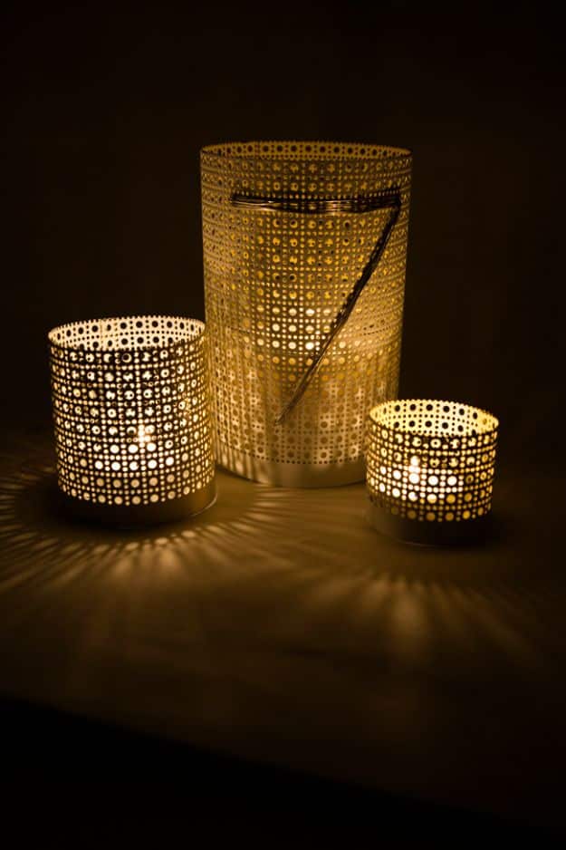 DIY Candle Holders - DIY Aluminum Candle Holder - Easy Ideas for Home Decor With Candles, Tall Candlesticks and Votives - Fun Wooden, Rustic, Glass, Mason Jar, Boho and Projects With Items From Dollar Stores - Christmas, Holiday and Wedding Centerpieces - Cool Crafts and Homemade Cheap Gifts http://diyjoy.com/diy-candle-holders