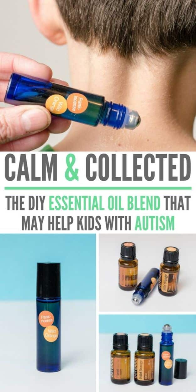 DIY Essential Oil Recipes and Ideas - DIY Essential Oil Blend for Kids with Autism - Cool Recipes, Crafts and Home Decor to Make With Essential Oil - Diffuser Projects, Roll On Prodicts for Skin - Recipe Tutorials for Cleaning, Colds, For Sleep, For Hair, For Paint, For Weight Loss #crafts #diy #essentialoils