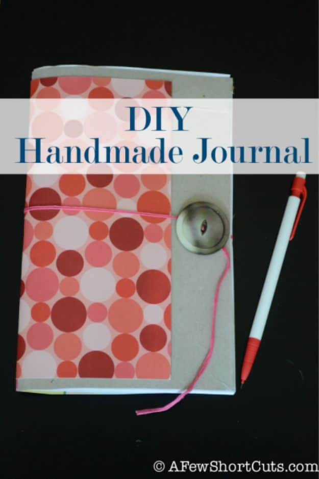 DIY Journals - DIY Handmade Journal - Ideas For Making A Handmade Journal - Cover Art Tutorial, Binding Tips, Easy Craft Ideas for Kids and For Teens - Step By Step Instructions for Making From Scratch, From An Old Book - Leather, Faux Marble, Paper, Monogram, Cute Do It Yourself Gift Idea 