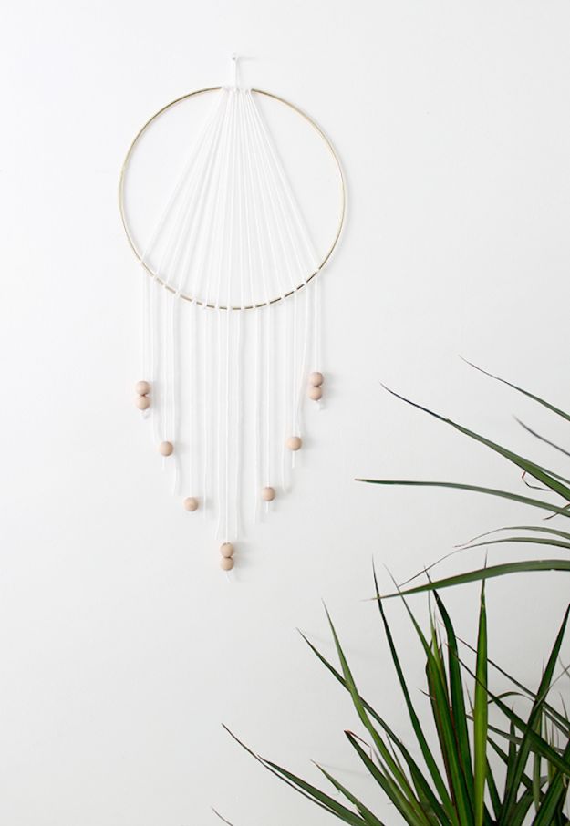 DIY Wall Hangings - DIY Modern Dreamcatcher - Easy Yarn Projects , Macrame Ideas , Fabric Tapestry and Paper Arts and Crafts , Planter and Wood Board Ideas for Bedroom and Living Room Decor - Cute Mobile and Wall Hanging for Nursery and Kids Rooms #wallart #diy #roomdecor