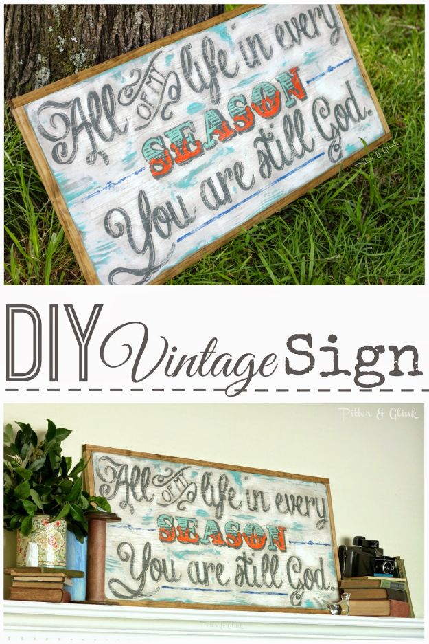 DIY Vintage Signs - DIY Vintage Quote Sign - Rustic, Vintage Sign Projects to Make At Home - Creative Home Decor on a Budget and Cheap Crafts for Living Room, Bedroom and Kitchen - Paint Letters, Transfer to Wood, Aged Finishes and Fun Word Stencils and Easy Ideas for Farmhouse Wall Art http://diyjoy.com/diy-vintage-signs