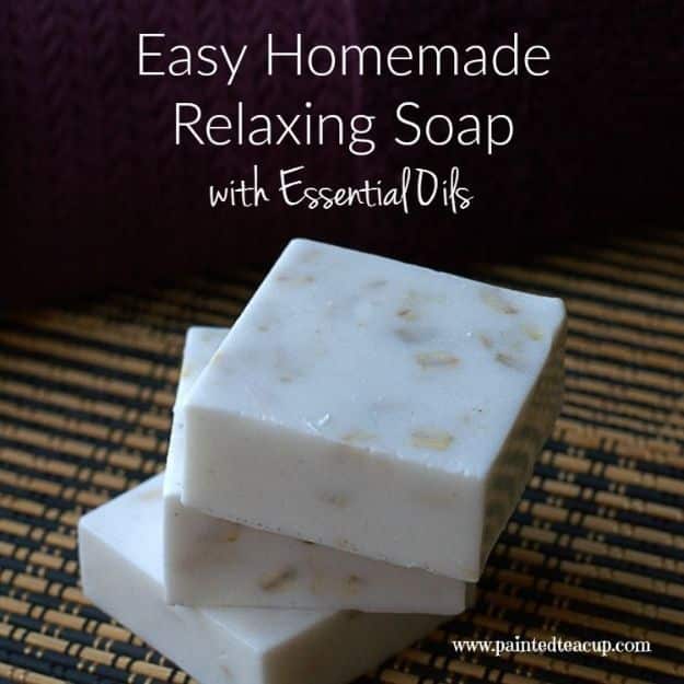 DIY Essential Oil Recipes and Ideas - Easy Homemade Relaxing Soap With Essential Oils - Cool Recipes, Crafts and Home Decor to Make With Essential Oil - Diffuser Projects, Roll On Prodicts for Skin - Recipe Tutorials for Cleaning, Colds, For Sleep, For Hair, For Paint, For Weight Loss #crafts #diy #essentialoils