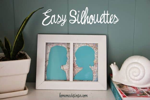 Best Mothers Day Ideas - Easy Silhouettes - Easy and Cute DIY Projects to Make for Mom - Cool Gifts and Homemade Cards, Gift in A Jar Ideas - Cheap Things You Can Make for Your Mother http://diyjoy.com/diy-mothers-day-ideas