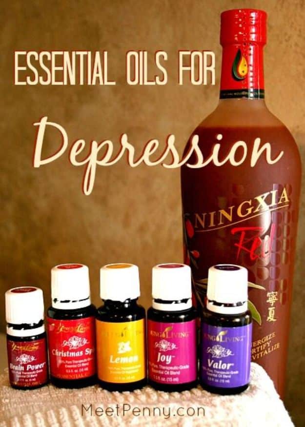 DIY Essential Oil Recipes and Ideas - Essential Oils for Depression - Cool Recipes, Crafts and Home Decor to Make With Essential Oil - Diffuser Projects, Roll On Prodicts for Skin - Recipe Tutorials for Cleaning, Colds, For Sleep, For Hair, For Paint, For Weight Loss #crafts #diy #essentialoils