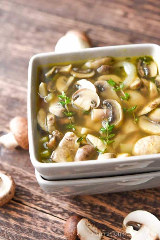 Best Lowfat Recipes - Healthy Mushroom Soup - Easy Low fat and Healthy Recipe Ideas For Eating Well and Dieting, Weight Loss - Quick Breakfasts, Lunch, Dinner, Snack and Desserts - Foods with Chicken, Vegetables, Salad, Low Carb, Beef, Egg, Gluten Free #lowfatrecipes 
