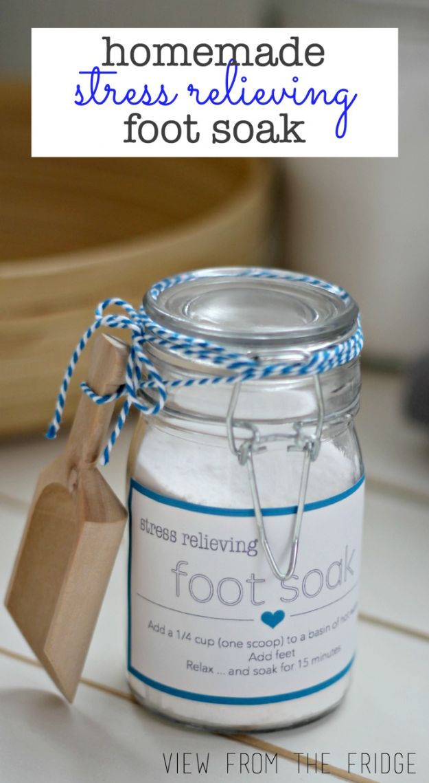Best Mothers Day Ideas - Homemade Stress Relieving Foot Soak - Easy and Cute DIY Projects to Make for Mom - Cool Gifts and Homemade Cards, Gift in A Jar Ideas - Cheap Things You Can Make for Your Mother http://diyjoy.com/diy-mothers-day-ideas