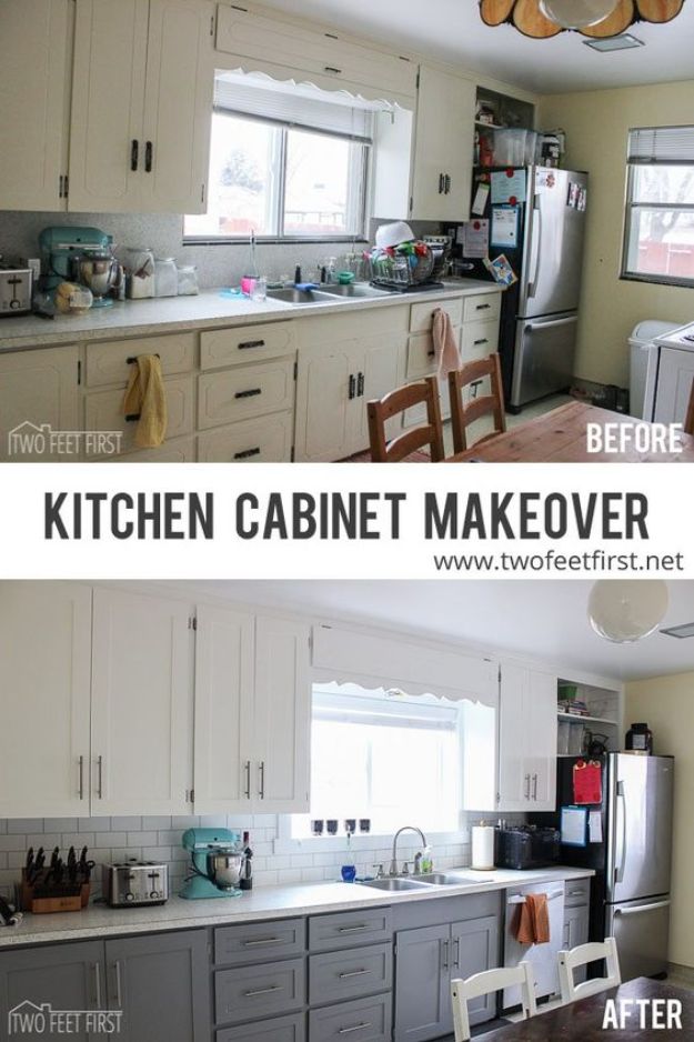 DIY Kitchen Cabinet Ideas - Kitchen Cabinet Makeover - Makeover and Before and After - How To Build, Plan and Renovate Your Kitchen Cabinets - Painted, Cheap Refact, Free Plans, Rustic Decor, Farmhouse and Vintage Looks, Modern Design and Inexpensive Budget Friendly Projects 