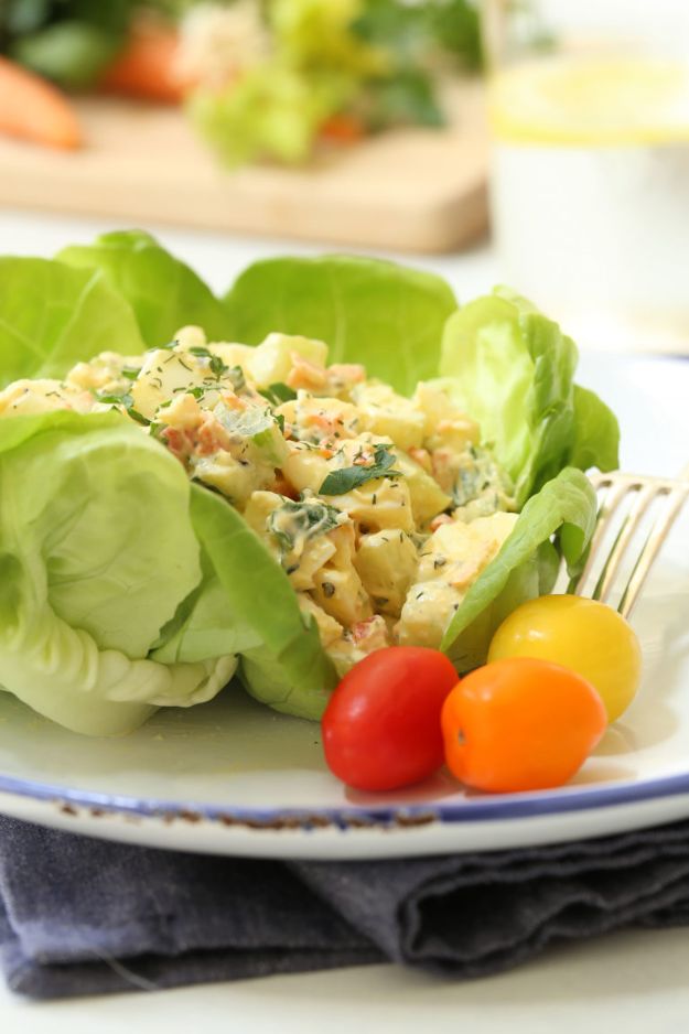 Best Lowfat Recipes - Loaded Low-Fat Egg Salad - Easy Low fat and Healthy Recipe Ideas For Eating Well and Dieting, Weight Loss - Quick Breakfasts, Lunch, Dinner, Snack and Desserts - Foods with Chicken, Vegetables, Salad, Low Carb, Beef, Egg, Gluten Free #lowfatrecipes 