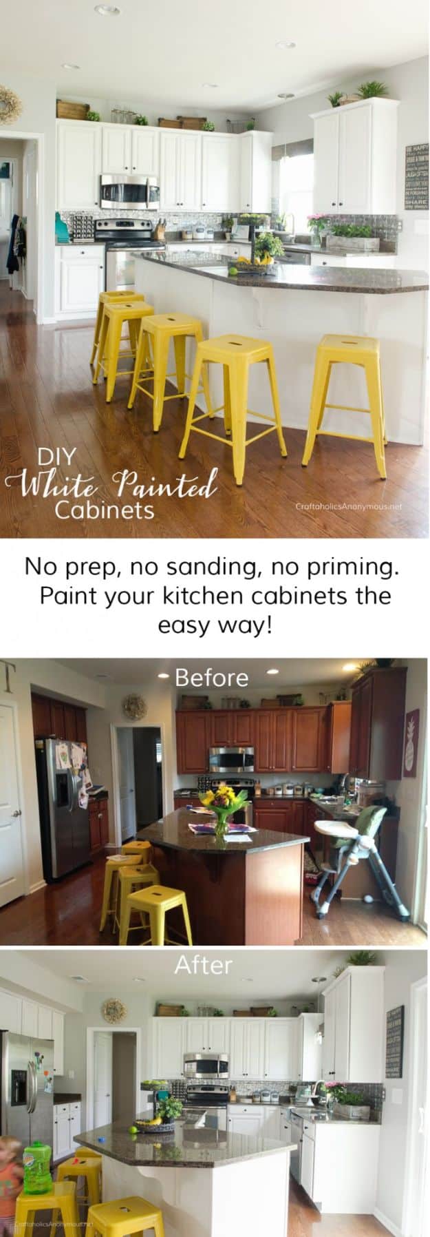 DIY Kitchen Cabinet Ideas - Paint Kitchen Cabinets with Chalk Paint - Makeover and Before and After - How To Build, Plan and Renovate Your Kitchen Cabinets - Painted, Cheap Refact, Free Plans, Rustic Decor, Farmhouse and Vintage Looks, Modern Design and Inexpensive Budget Friendly Projects 