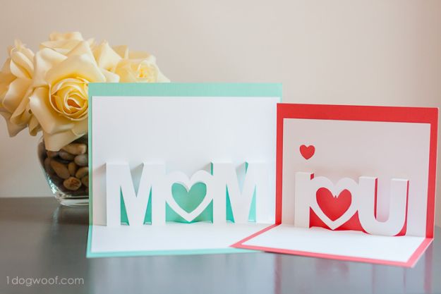 Best Mothers Day Ideas - Pop Up Cards - Easy and Cute DIY Projects to Make for Mom - Cool Gifts and Homemade Cards, Gift in A Jar Ideas - Cheap Things You Can Make for Your Mother http://diyjoy.com/diy-mothers-day-ideas
