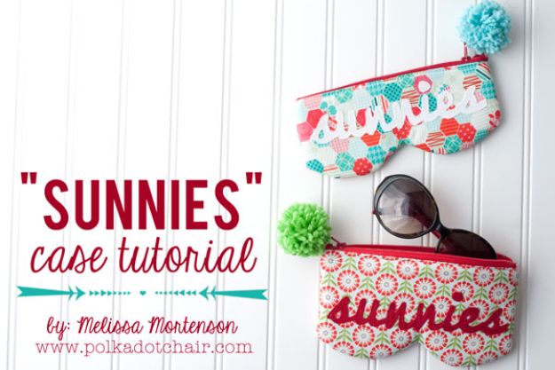 Best Mothers Day Ideas - Sunnies Sunglasses Case Sewing Tutorial - Easy and Cute DIY Projects to Make for Mom - Cool Gifts and Homemade Cards, Gift in A Jar Ideas - Cheap Things You Can Make for Your Mother http://diyjoy.com/diy-mothers-day-ideas