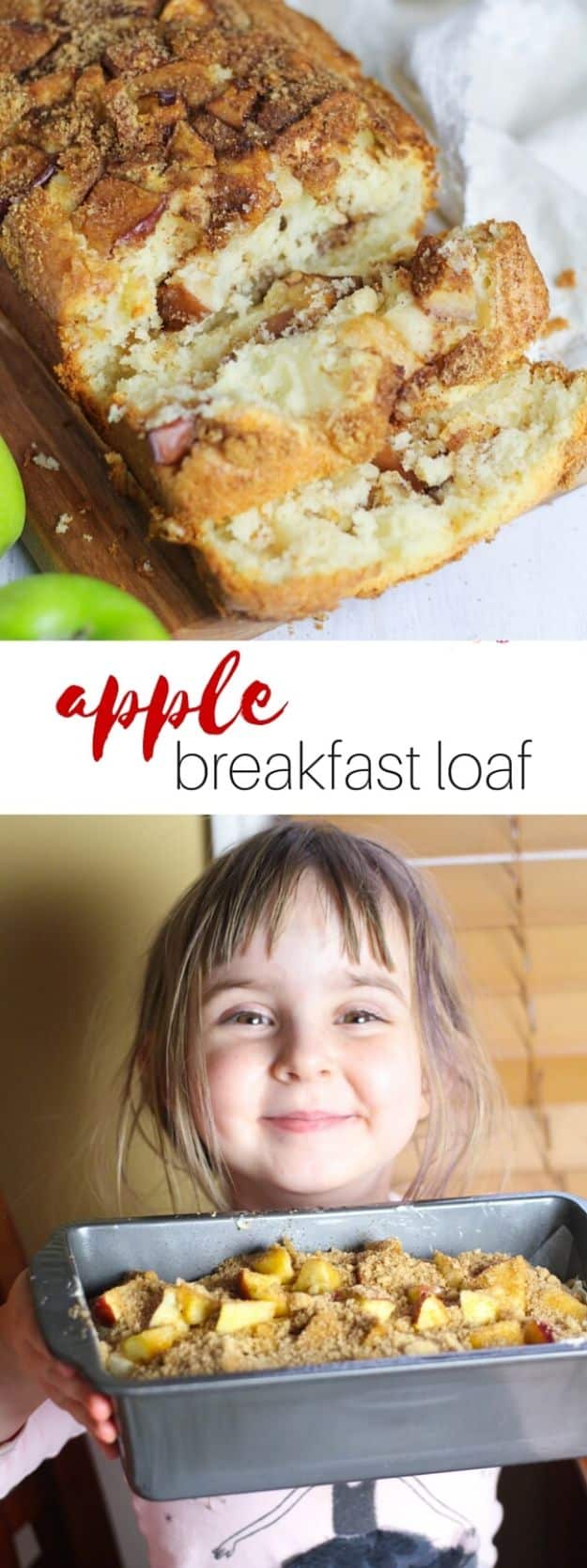 Best Recipes To Teach Your Kids To Cook - Apple Breakfast Loaf - Easy Ideas To Show Children How to Prepare Food - Kid Friendly Recipes That Boys and Girls Can Make Themselves - No Bake, 5 Minute Foods, Healthy Snacks, Salads, Dips, Roll Ups, Vegetables and Simple Desserts - Recipes To Learn How To Make Fun Food http://diyjoy.com/best-recipes-teach-kids-to-cook