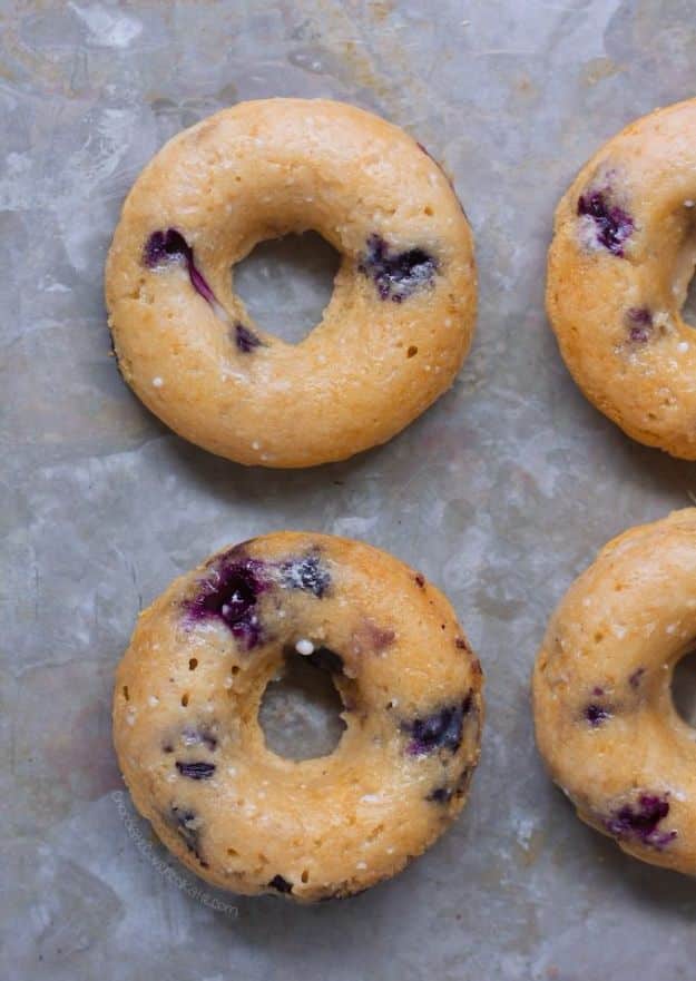 Low Sugar Dessert Recipes - Blueberry Baked Donuts - Healthy Desserts and Ideas for Healthy Sweets Without Much Sugar - Raw Foods and Easy Clean Eating Dessert Tips, Keto Diet Snacks - Chocolate, Gluten Free, Cakes, Fruit Dips, No Bake, Stevia and Sweetener Options - Diabetic Diets and Diabetes Recipe Ideas for Desserts #recipes #recipeideas #lowsugar #nosugar #lowcalorie #diyjoy #dessertrecipes #lowsugar #dietrecipes