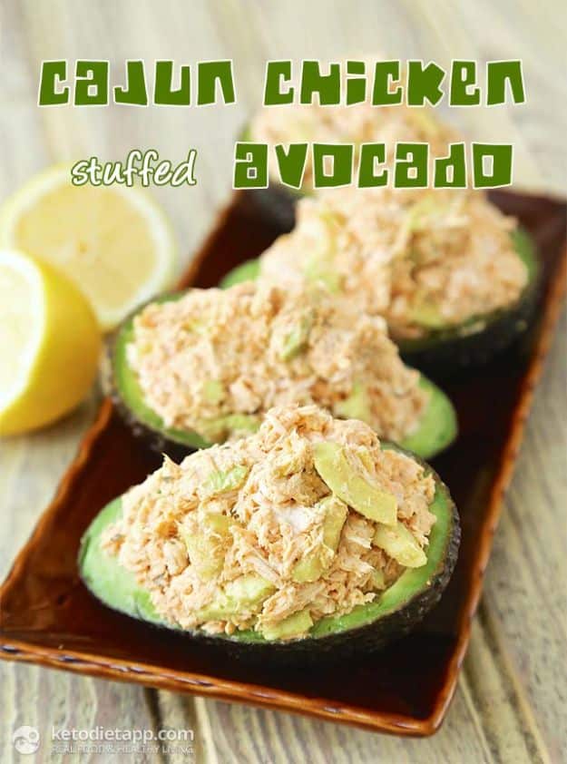 Best Keto Recipes - Cajun Chicken Stuffed Avocado - Easy Ketogenic Recipe Ideas for Breakfast, Lunch, Dinner, Snack and Dessert - Quick Crockpot Meals, Fat Bombs, Gluten Free and Low Carb Foods To Make For The Keto Diet #keto #ketorecipes #ketodiet