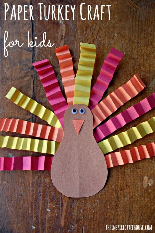 Crafts for Girls - Easy Turkey Craft - Cute Crafts for Young Girls, Toddlers and School Children - Fun Paints to Make, Arts and Craft Ideas, Wall Art Projects, Colorful Alphabet and Glue Crafts, String Art, Painting Lessons, Cheap Project Tutorials and Inexpensive Things for Kids to Make at Home - Cute Room Decor and DIY Gifts #girlsgifts #girlscrafts #craftideas #girls