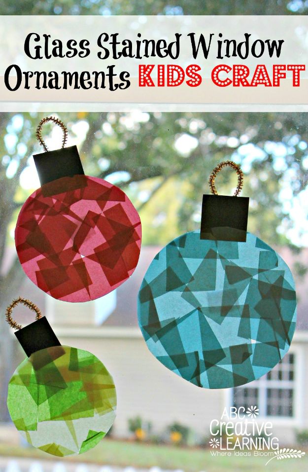 Crafts for Boys - Glass Stained Window Ornaments Crafts - Cute Crafts for Young Boys, Toddlers and School Children - Fun Paints to Make, Arts and Craft Ideas, Wall Art Projects, Colorful Alphabet and Glue Crafts, String Art, Painting Lessons, Cheap Project Tutorials and Inexpensive Things for Kids to Make at Home - Cute Room Decor and DIY Gifts to Make for Mom and Dad #diyideas #kidscrafts #craftsforboys