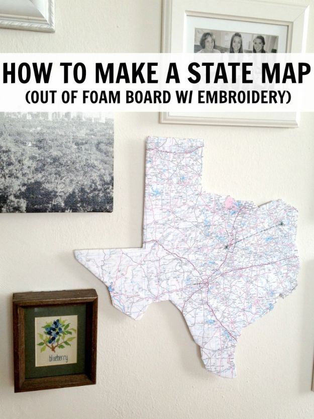 DIY Ideas For Everyone Who Loves Texas - How To Make A TX State Map - Cute Lone Star State Crafts In The Shape of Texas - Best Texan Quotes, Sayings and Signs for Your Porch and Home - Easy Texas Themed Decorating Ideas - Country Crafts, Rustic Home Decor, String Art and Map Projects Shaped Like Texas - Decor for Living Room, Bedroom, Bathroom, Kitchen and Yard http://diyjoy.com/diy-ideas-Texas