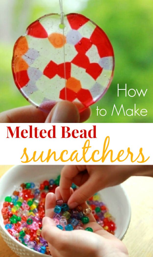 Crafts for Girls - How To Make Melted Bead Suncatchers - Cute Crafts for Young Girls, Toddlers and School Children - Fun Paints to Make, Arts and Craft Ideas, Wall Art Projects, Colorful Alphabet and Glue Crafts, String Art, Painting Lessons, Cheap Project Tutorials and Inexpensive Things for Kids to Make at Home - Cute Room Decor and DIY Gifts #girlsgifts #girlscrafts #craftideas #girls