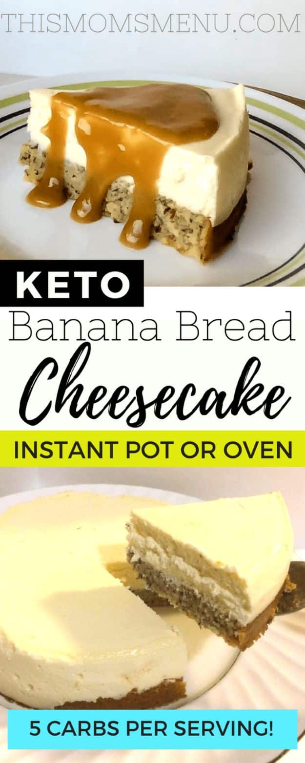 Best Keto Recipes - Keto Banana Bread Bottom Cheesecake - Easy Ketogenic Recipe Ideas for Breakfast, Lunch, Dinner, Snack and Dessert - Quick Crockpot Meals, Fat Bombs, Gluten Free and Low Carb Foods To Make For The Keto Diet #keto #ketorecipes #ketodiet