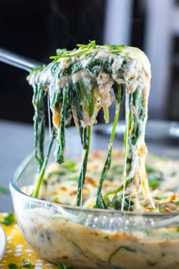 Best Keto Recipes - Low-Carb Cauliflower Creamed Spinach - Easy Ketogenic Recipe Ideas for Breakfast, Lunch, Dinner, Snack and Dessert - Quick Crockpot Meals, Fat Bombs, Gluten Free and Low Carb Foods To Make For The Keto Diet #keto #ketorecipes #ketodiet