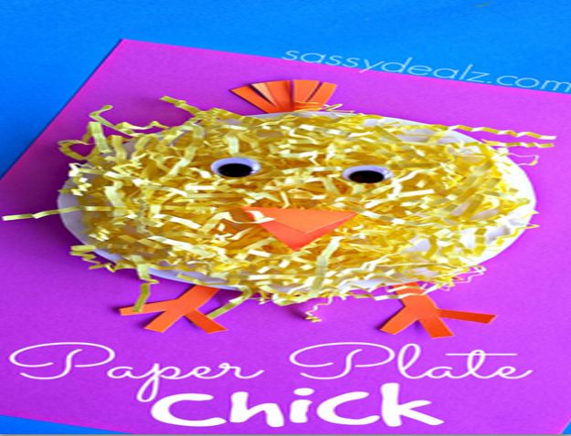 Crafts for Boys - Paper Plate Chick - Cute Crafts for Young Boys, Toddlers and School Children - Fun Paints to Make, Arts and Craft Ideas, Wall Art Projects, Colorful Alphabet and Glue Crafts, String Art, Painting Lessons, Cheap Project Tutorials and Inexpensive Things for Kids to Make at Home - Cute Room Decor and DIY Gifts to Make for Mom and Dad #diyideas #kidscrafts #craftsforboys