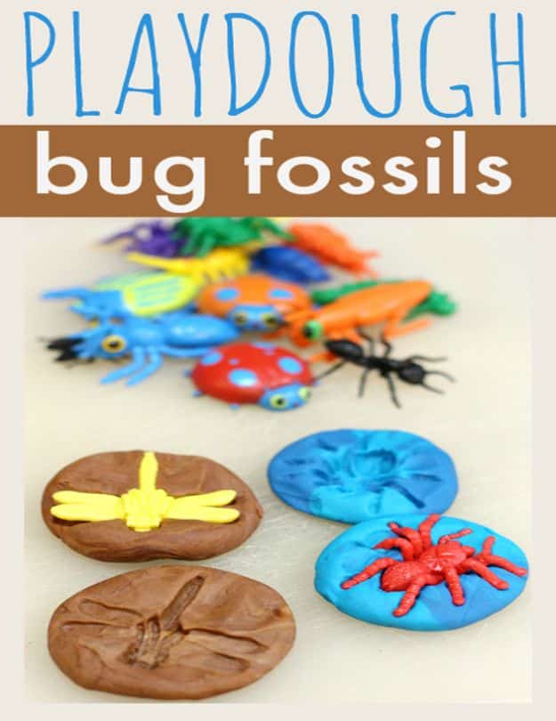 Crafts for Boys - Playdough Bug Fossils - Cute Crafts for Young Boys, Toddlers and School Children - Fun Paints to Make, Arts and Craft Ideas, Wall Art Projects, Colorful Alphabet and Glue Crafts, String Art, Painting Lessons, Cheap Project Tutorials and Inexpensive Things for Kids to Make at Home - Cute Room Decor and DIY Gifts to Make for Mom and Dad #diyideas #kidscrafts #craftsforboys