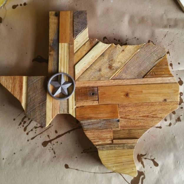 DIY Ideas For Everyone Who Loves Texas - Rustic Texas Wall Hanging - Cute Lone Star State Crafts In The Shape of Texas - Best Texan Quotes, Sayings and Signs for Your Porch and Home - Easy Texas Themed Decorating Ideas - Country Crafts, Rustic Home Decor, String Art and Map Projects Shaped Like Texas - Decor for Living Room, Bedroom, Bathroom, Kitchen and Yard http://diyjoy.com/diy-ideas-Texas