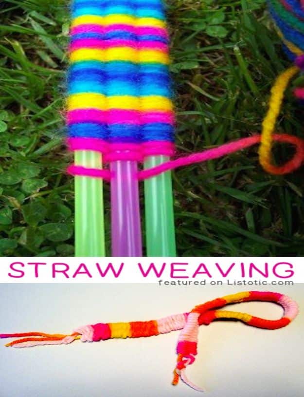 Crafts for Boys - Soda Straw Weaving - Cute Crafts for Young Boys, Toddlers and School Children - Fun Paints to Make, Arts and Craft Ideas, Wall Art Projects, Colorful Alphabet and Glue Crafts, String Art, Painting Lessons, Cheap Project Tutorials and Inexpensive Things for Kids to Make at Home - Cute Room Decor and DIY Gifts to Make for Mom and Dad #diyideas #kidscrafts #craftsforboys