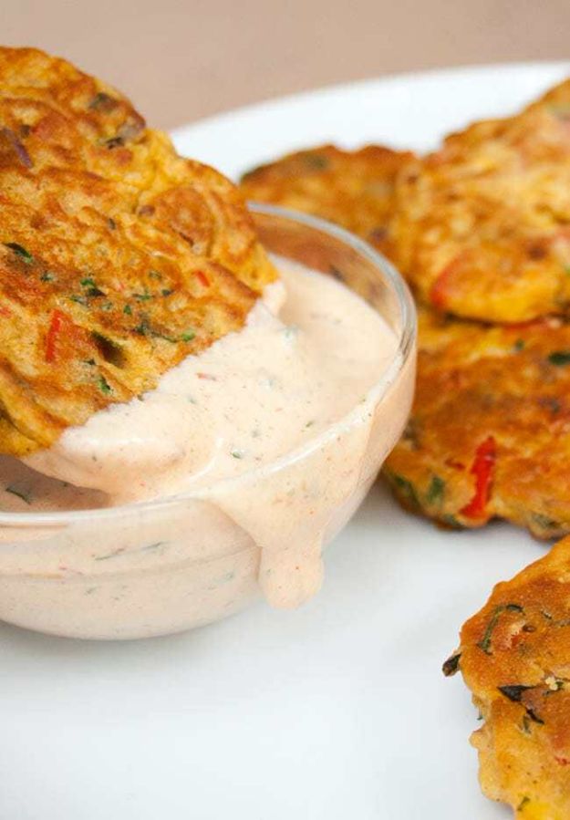 Gluten Free Appetizers - Vegetable Fritters - Easy Flourless and Glutenfree Snacks, Wraps, Finger Foods and Snack Recipes - Recipe Ideas for Gluten Free Diets #glutenfree 