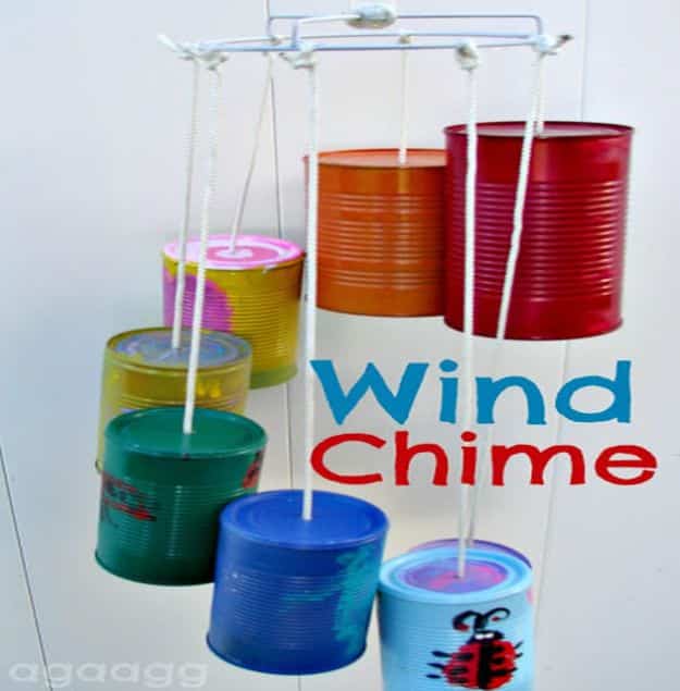 Crafts for Boys - Wind Chime - Cute Crafts for Young Boys, Toddlers and School Children - Fun Paints to Make, Arts and Craft Ideas, Wall Art Projects, Colorful Alphabet and Glue Crafts, String Art, Painting Lessons, Cheap Project Tutorials and Inexpensive Things for Kids to Make at Home - Cute Room Decor and DIY Gifts to Make for Mom and Dad #diyideas #kidscrafts #craftsforboys