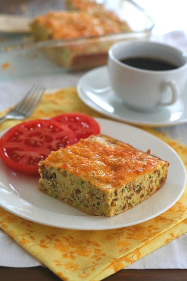 Best Keto Recipes - Zucchini Sausage Breakfast Bake - Easy Ketogenic Recipe Ideas for Breakfast, Lunch, Dinner, Snack and Dessert - Quick Crockpot Meals, Fat Bombs, Gluten Free and Low Carb Foods To Make For The Keto Diet #keto #ketorecipes #ketodiet