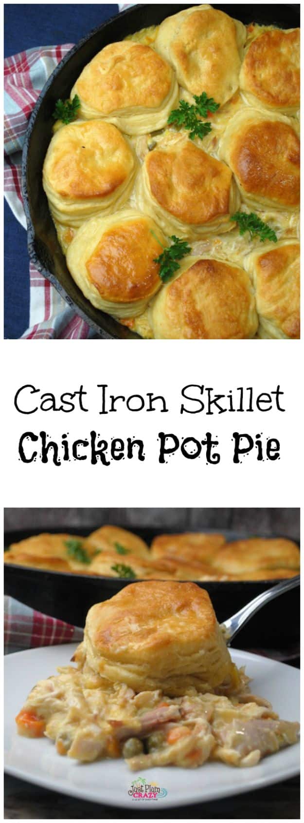Easy Recipes For Rotisserie Chicken - Cast Iron Skillet Chicken Pot Pie - Healthy Recipe Ideas for Leftovers - Comfort Foods With Chicken - Low Carb and Gluten Free, Crock Pot Meals,#easyrecipes #dinnerideas #recipes