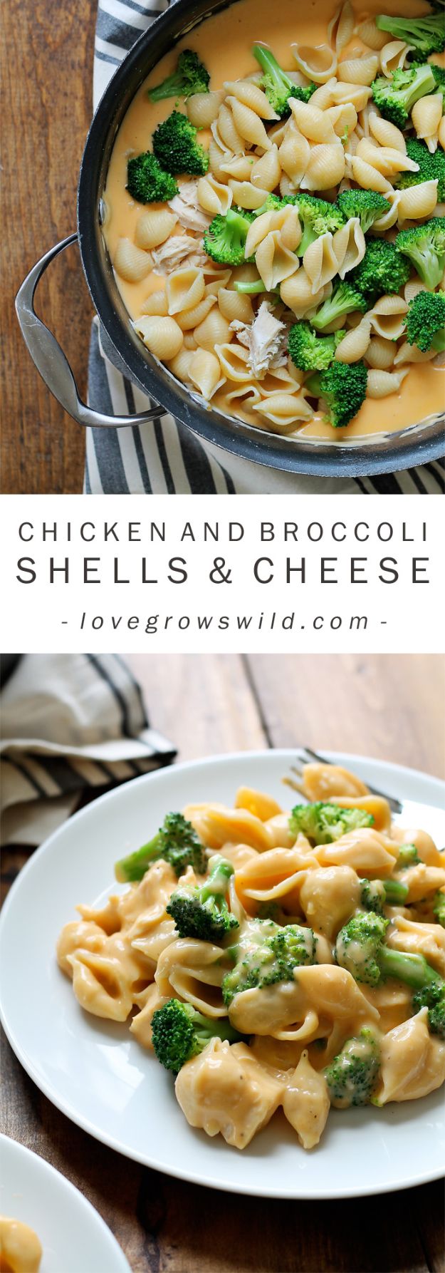 Easy Recipes For Rotisserie Chicken - Chicken And Broccoli Shells And Cheese - Healthy Recipe Ideas for Leftovers - Comfort Foods With Chicken - Low Carb and Gluten Free, Crock Pot Meals,#easyrecipes #dinnerideas #recipes