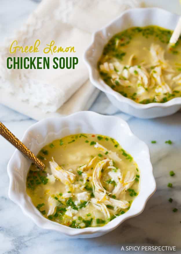 Easy Recipes For Rotisserie Chicken - Greek Lemon Chicken Soup - Healthy Recipe Ideas for Leftovers - Comfort Foods With Chicken - Low Carb and Gluten Free, Crock Pot Meals,#easyrecipes #dinnerideas #recipes