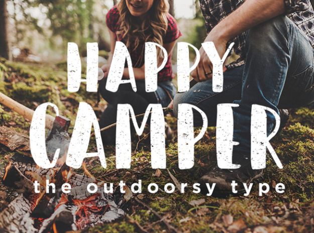 Best Free Fonts To Download for Crafts and DIY Projects - Happy Camper - Cute, Cool and Professional Looking Font Ideas for Teachers, Crafters and Wedding Decor - Calligraphy, Script, Sans Serif, Handwriting and Vintage Chalkboard Fonts for A Rustic Look - Fun Cricut and Silhouette Downloads - Printables for Signs and Invitations 