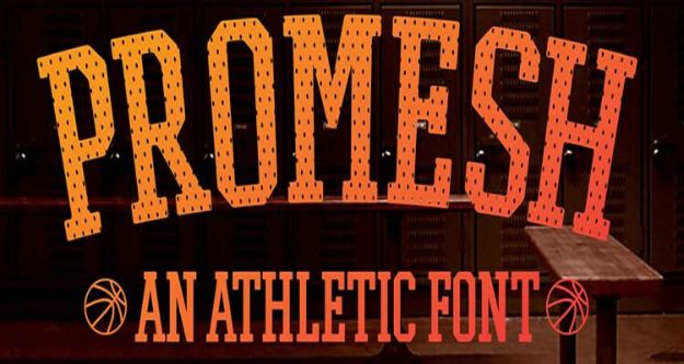 Best Free Fonts To Download for Crafts and DIY Projects - Promesh Athletic - Cute, Cool and Professional Looking Font Ideas for Teachers, Crafters and Wedding Decor - Calligraphy, Script, Sans Serif, Handwriting and Vintage Chalkboard Fonts for A Rustic Look - Fun Cricut and Silhouette Downloads - Printables for Signs and Invitations 