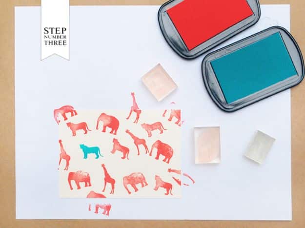 DIY Stationery Ideas - Rubber Stamped Kid's Animal Stationery - Easy Projects for Making, Decorating and Embellishing Stationary - Cute Personal Papers and Cards With Creative Art Ideas and Designs - Monogram and Brush Lettering Tips and Tutorials for Envelopes and Notebook - Stencil, Marble, Paint and Ink, Emboss Tutorials - A Handmade Card Set or Box Makes An Awesome DIY Gift Idea - Printables and Cool Ideas for Kids http://diyjoy.com/diy-stationery-ideas