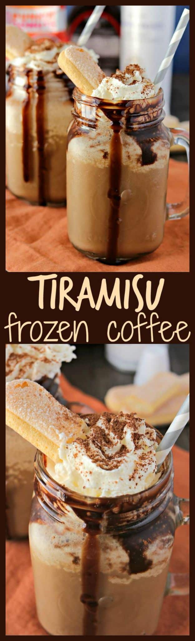 Coffee Drink Recipes - Tiramisu Frozen Coffee - Easy Drinks and Coffees To Make At Home - Frozen, Iced, Cold Brew and Hot Coffee Recipe Ideas - Sugar Free, Low Fat and Blended Drinks - Mocha, Frappucino, Caramel, Chocolate, Latte and Americano - Flavored Coffee, Liqueur and After Dinner Drinks With Alcohol, Dessert Ideas for Parties #coffeedrinks #coffeerecipes #coffee #drinkrecipes