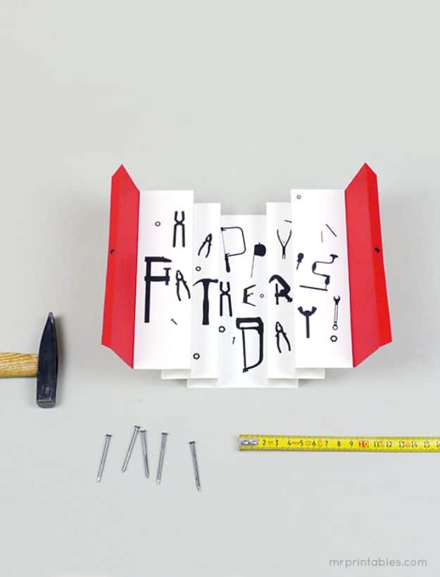 Best DIY Fathers Day Cards - 3D Tool Box Card for Father’s Day - Easy Card Projects to Make for Dad - Cute and Quick Things To Make For Your Father - Paper, Cardboard, Gift Card, Cool Ideas for Kids and Teens To Make - Funny, Thoughtful, Homemade Cards for Him 