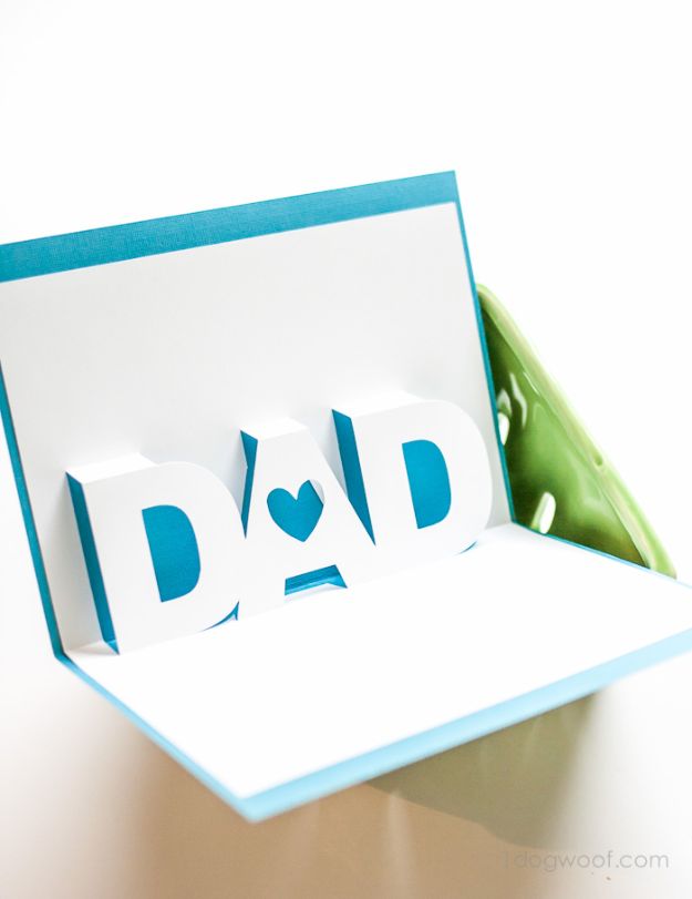 Best DIY Fathers Day Cards - Father's Day Pop Up Card - Easy Card Projects to Make for Dad - Cute and Quick Things To Make For Your Father - Paper, Cardboard, Gift Card, Cool Ideas for Kids and Teens To Make - Funny, Thoughtful, Homemade Cards for Him 