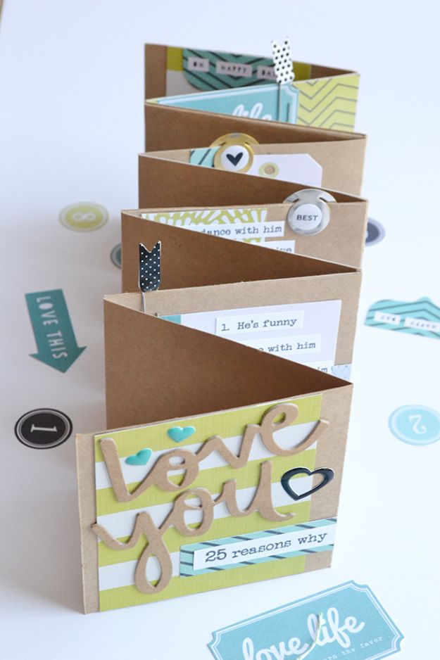 Best DIY Fathers Day Cards - Template Studio Father’s Day Mini Album Card - Easy Card Projects to Make for Dad - Cute and Quick Things To Make For Your Father - Paper, Cardboard, Gift Card, Cool Ideas for Kids and Teens To Make - Funny, Thoughtful, Homemade Cards for Him 