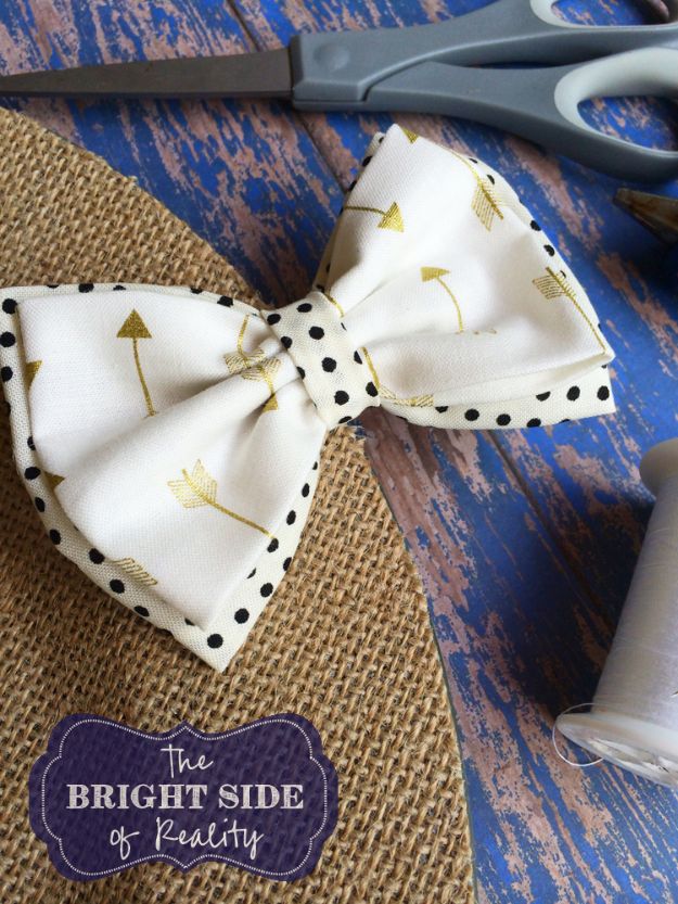 Crafts To Make and Sell - Cutest Fabric Hair Bow - 75 MORE Easy DIY Ideas for Cheap Things To Sell on Etsy, Online and for Craft Fairs. Make Money with crafts to sell ideas #crafts