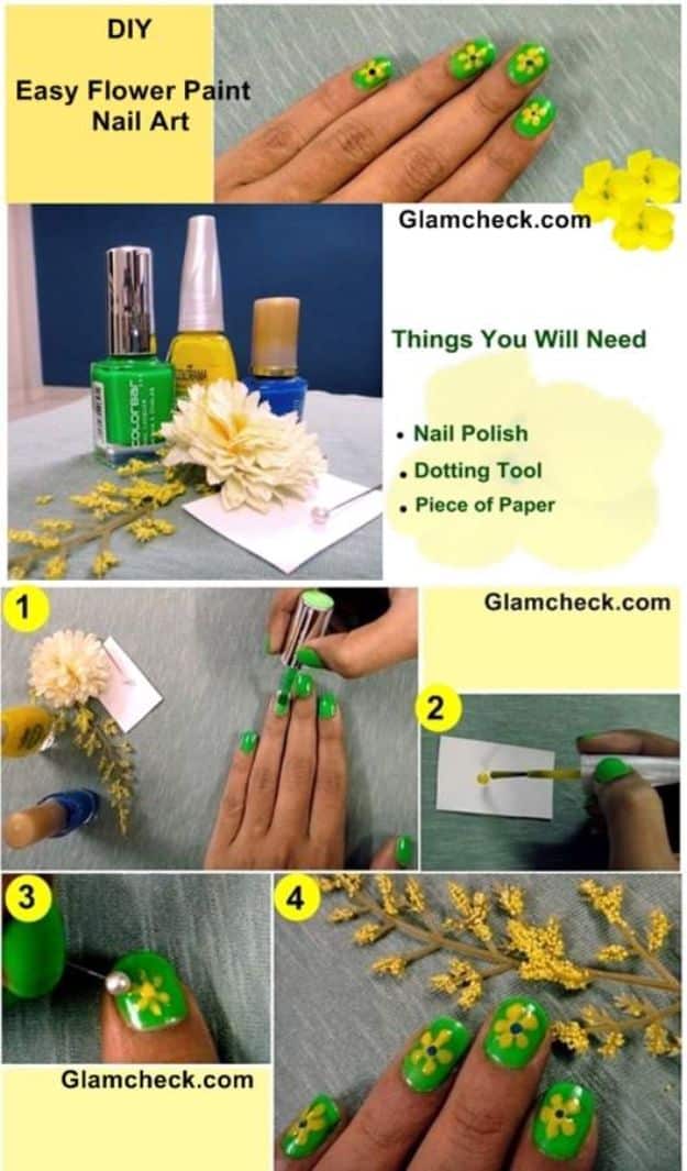 How To Paint Flowers - DIY Easy Flower Paint Nail Art - Step by Step Tutorials for Painting Roses, Daisies, Whimsical and Abstract Floral Techniques - Easy Acrylic Flower Tutorial for Beginners - Paint on Wood, Canvas, On Wasll, Rocks, Fabric and Paper - Step by Step Instructions and How To #painting #diy 