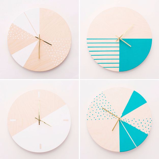 Crafts To Make and Sell - DIY Modern Wall Clock - 75 MORE Easy DIY Ideas for Cheap Things To Sell on Etsy, Online and for Craft Fairs. Make Money with crafts to sell ideas #crafts