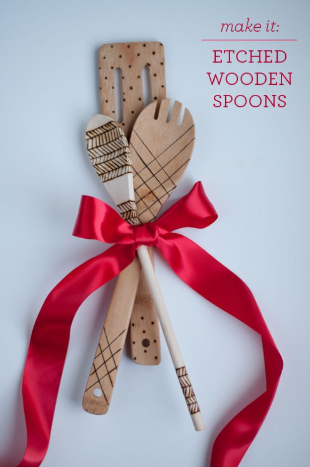 Crafts To Make and Sell - Etched Wooden Spoons - 75 MORE Easy DIY Ideas for Cheap Things To Sell on Etsy, Online and for Craft Fairs. Make Money with crafts to sell ideas #crafts