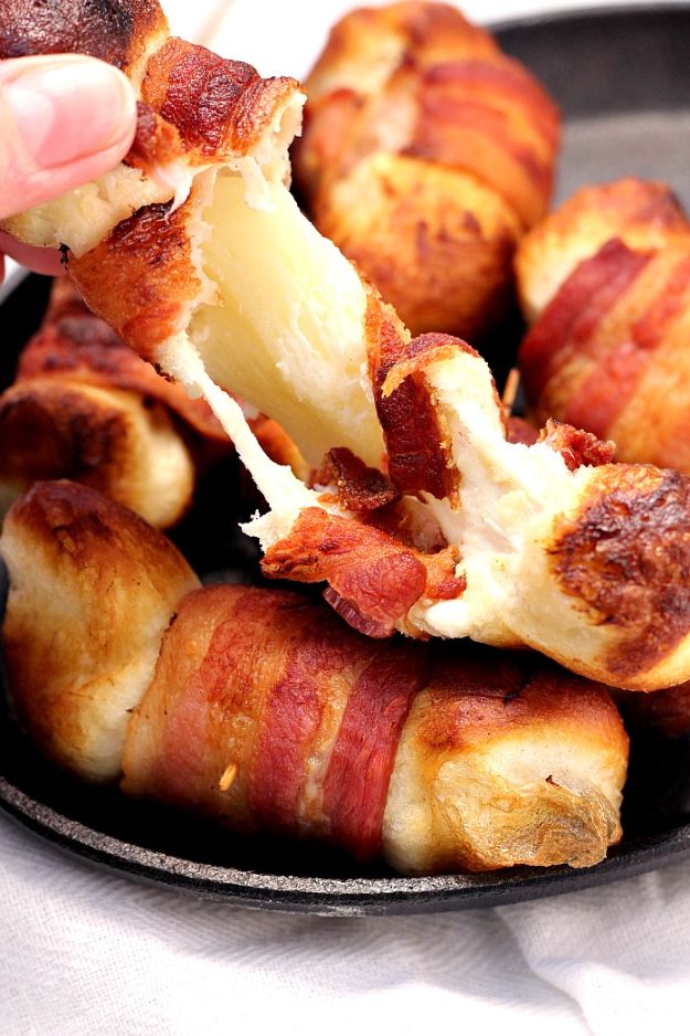 Best Recipes for the Cheese Lover - Bacon Wrapped Cheese Bombs - Easy Recipe Ideas With Cheese - Homemade Appetizers, Dips, Dinners, Snacks, Pasta Dishes, Healthy Lunches and Soups Made With Your Favorite Cheeses - Ricotta, Cheddar, Swiss, Parmesan, Goat Chevre, Mozzarella and Feta Ideas - Grilled, Healthy, Vegan and Vegetarian #cheeserecipes #recipes #recipeideas #cheese #cheeserecipe 
