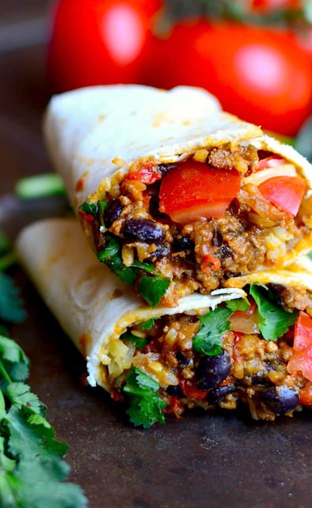 Best Mexican Food Recipes - Best Basic Burritos - Authentic Mexican Foods and Recipe Ideas for Casseroles, Quesadillas, Tacos, Appetizers, Tamales, Enchiladas, Crockpot, Chicken, Beef and Healthy Foods - Desserts and  dessert#recipes #mexican