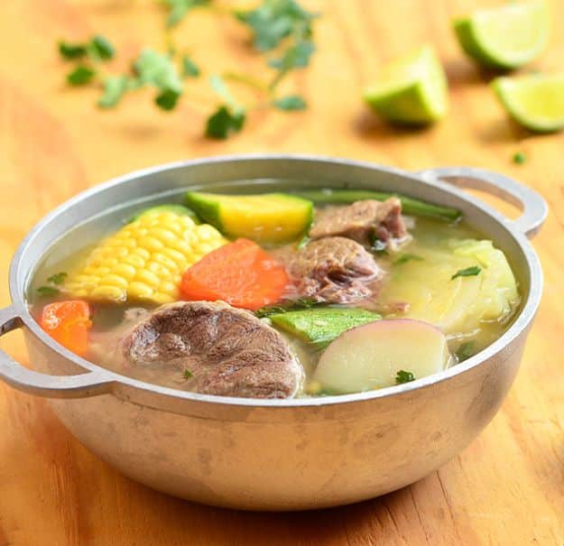 Best Mexican Food Recipes - Caldo de Res - Mexican Beef Soup - Authentic Mexican Foods and Recipe Ideas for Casseroles, Quesadillas, Tacos, Appetizers, Tamales, Enchiladas, Crockpot, Chicken, Beef and Healthy Foods - Desserts and  dessert#recipes #mexican
