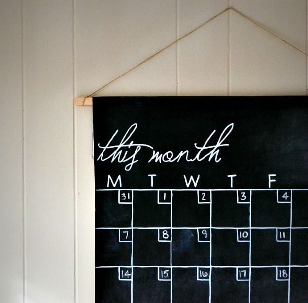 DIY Calendars - Calendar Wall Hanger - Homemade Calender Ideas That Make Great Cheap Gifts for Christmas - Desk, Wall and Glass Dry Erase Organizing Calendar Projects With Step by Step Tutorials - Paint, Stamp, Magnetic, Family Planner and Organizer #diycalendar #diyideas #crafts #calendars #organizing #diygifts #calendars #diyideas